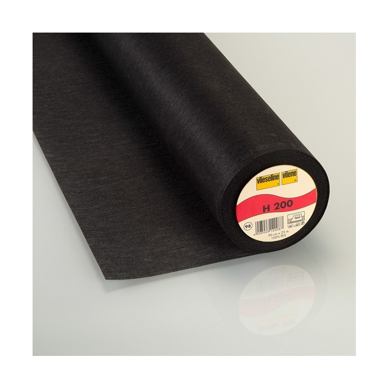 Vlieseline- Interfodera Termoadesiva H 200 - Leggera - Nero h90 cm Vlieseline-Freudenberg - 1