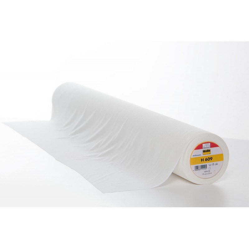 Interfodera Termoadesiva H 609 - Leggera, Morbida e Bielastica - Bianco h75 cm Vlieseline-Freudenberg - 1