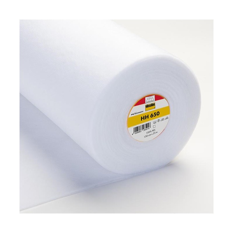 Ovatta HH 650 - Imbottitura Termoadesiva su 2 Lati Leggera e Morbida- Bianco h150 cm Vlieseline-Freudenberg - 1