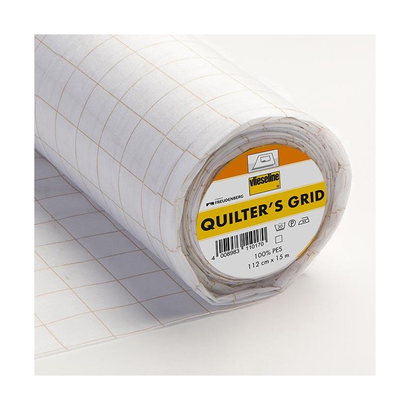 Vlieseline- QUILTER'S GRID/GRIGLIA QUILTER - Fliselina Leggera con Griglia - Neutro h90 cm Vlieseline-Freudenberg - 1
