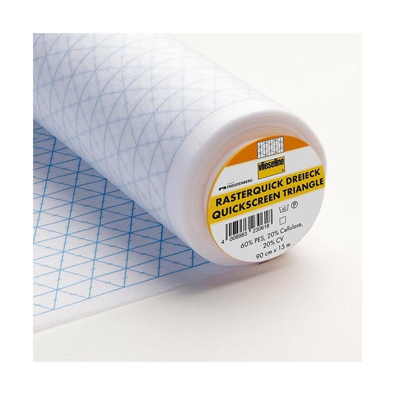 Vlieseline- RASTERQUICK TRIANGOLARE - Fliselina Mediamente Pesante con Griglia - Neutro h90 cm Vlieseline-Freudenberg - 1