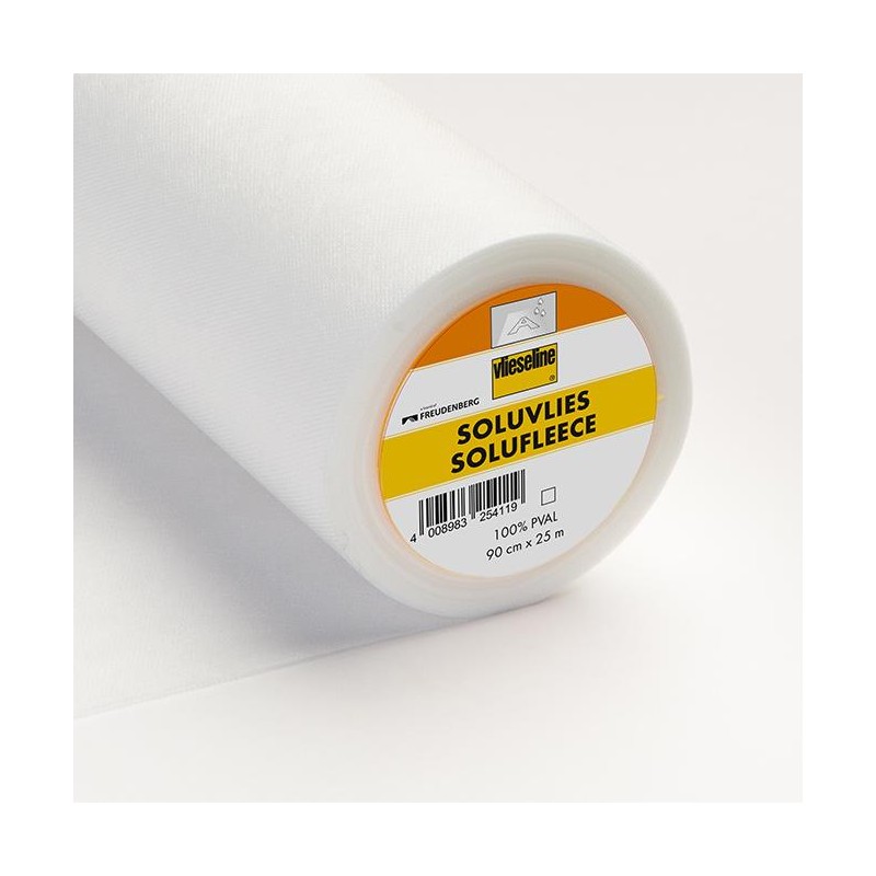 Vlieseline- SOLUVLIES - Fliselina da Cucire, Idrosolubile - Bianco h90 cm Vlieseline-Freudenberg - 1