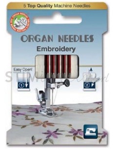 5 Aghi Embroidery da 75 Organ Needles - 1