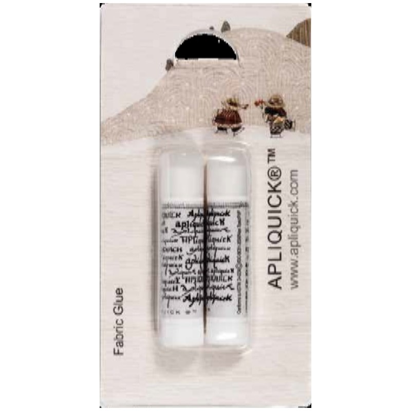 Colla Stick Idrosolubile per Tessuto per Tecnica Apliquick, 2 pz - FABRIC GLUE Apliquick - 1