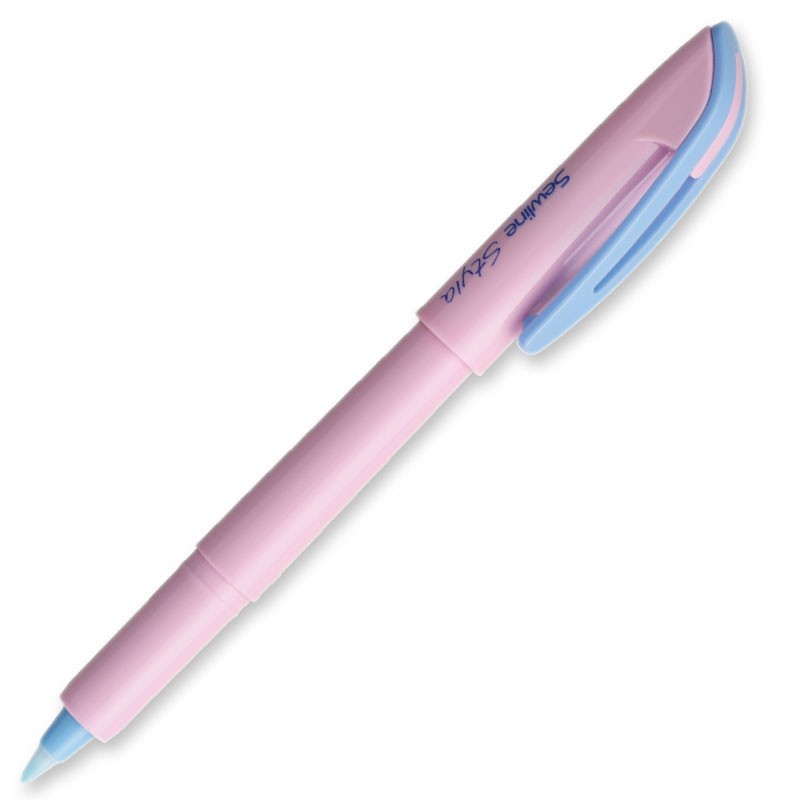 STYLA - Penna Sottile per Tessuto con Inchiostro Idrosolubile, Azzurro Sewline - 1