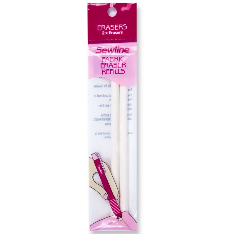 FABRIC PENCIL ERASER - 2 Stick di Ricambio per Gomma per Tessuto per Matite Sewline - 1
