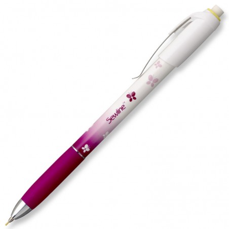 FABRIC PENCIL - Matita Portamina per Tessuto, con 6 Ricariche Gialle Sewline - 2