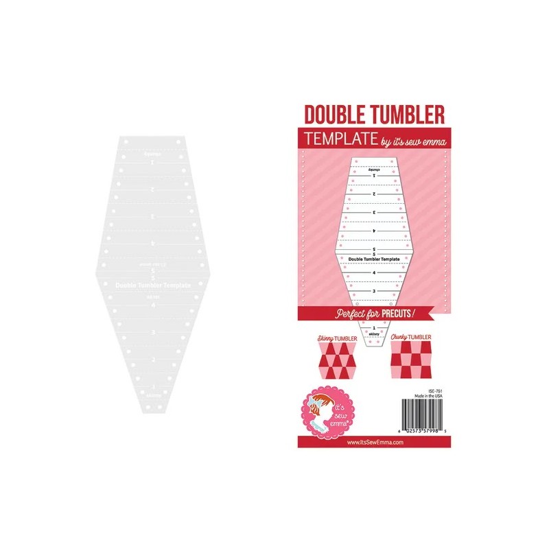 It's Sew Emma, Double Tumbler - Template Patchwork Doppio Bicchiere It's Sew Emma - 5