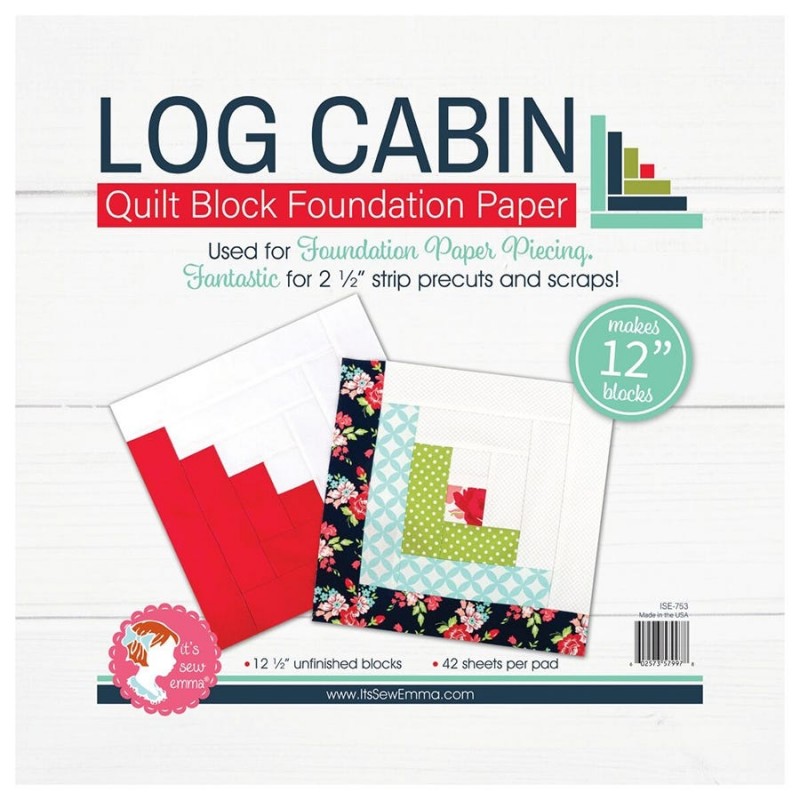It's Sew Emma, Log Cabin da 12 pollici - Blocco Quilt per Foundation Paper Piecing It's Sew Emma - 1