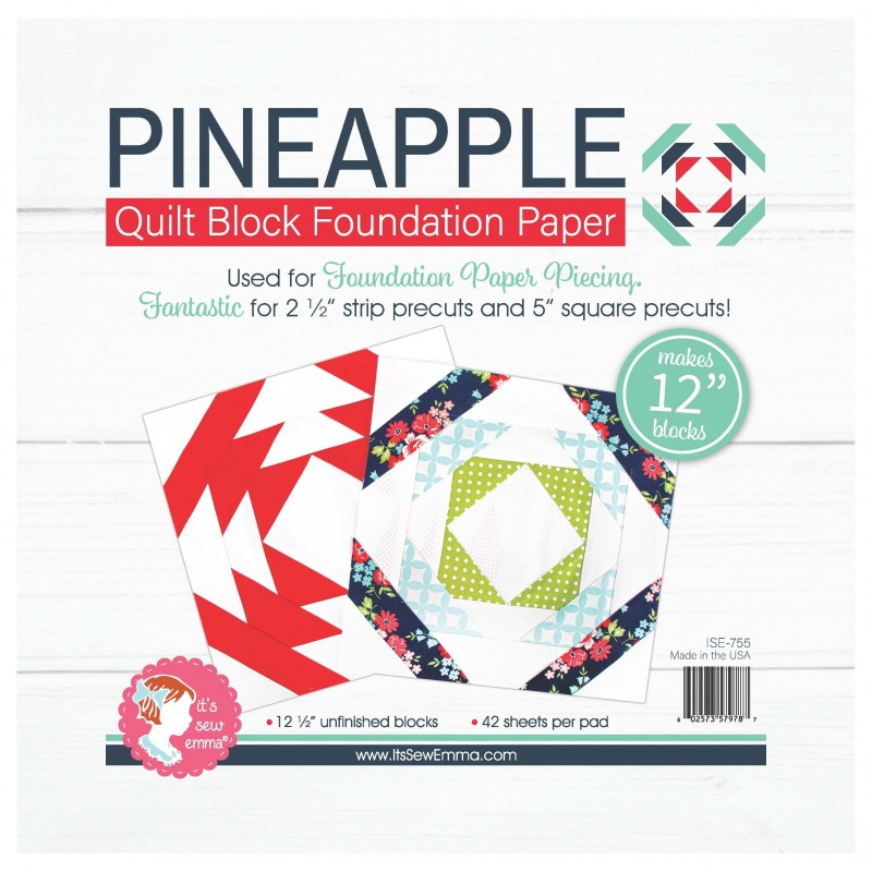 It's Sew Emma, Pineapple da 12 pollici - Blocco Quilt per Foundation Paper Piecing It's Sew Emma - 1