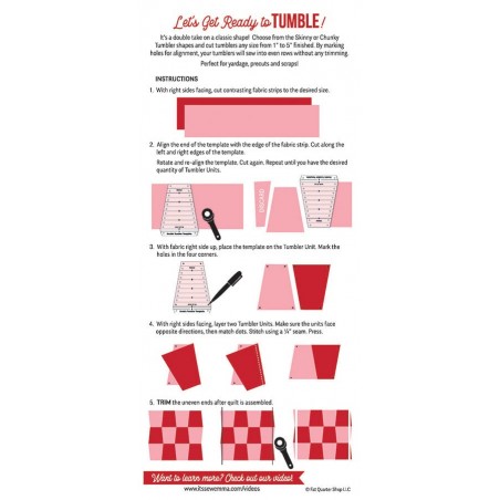 It's Sew Emma, Double Tumbler - Template Patchwork Doppio Bicchiere It's Sew Emma - 4