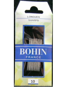 Bohin, Aghi Longues Lunghi con Punta Sottile A1F per Cucito a Mano n10 - 20pz Bohin - 1