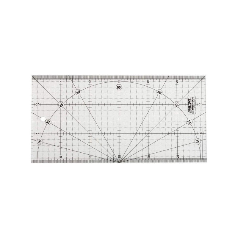 OLFA Righello Patchwork 15 x 30 cm - Non Slip, Frosted Olfa - 1