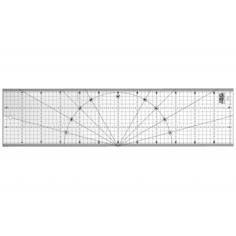 OLFA Righello Patchwork 15 x 60 cm - Non Slip, Frosted Olfa - 1