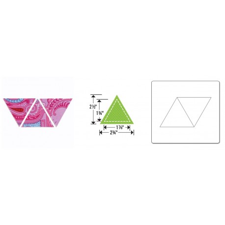 Bigz Die Triangles, Equilateral 2 1/2" H x 2 3/4" W Unfinished (cm 6,35 x 6,99) Sizzix - Big Shot - 1