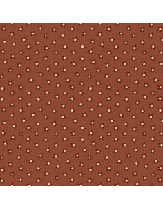Henry Glass, On The 12th Day by Anni Downs - Tessuto Rosso con Stelle - 110cm Henry Glass - 1