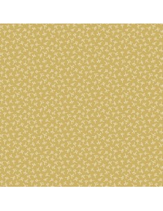 Henry Glass, Tealicious by Anni Downs - Tessuto Giallo con Foglie di Tea - 110cm Henry Glass - 1