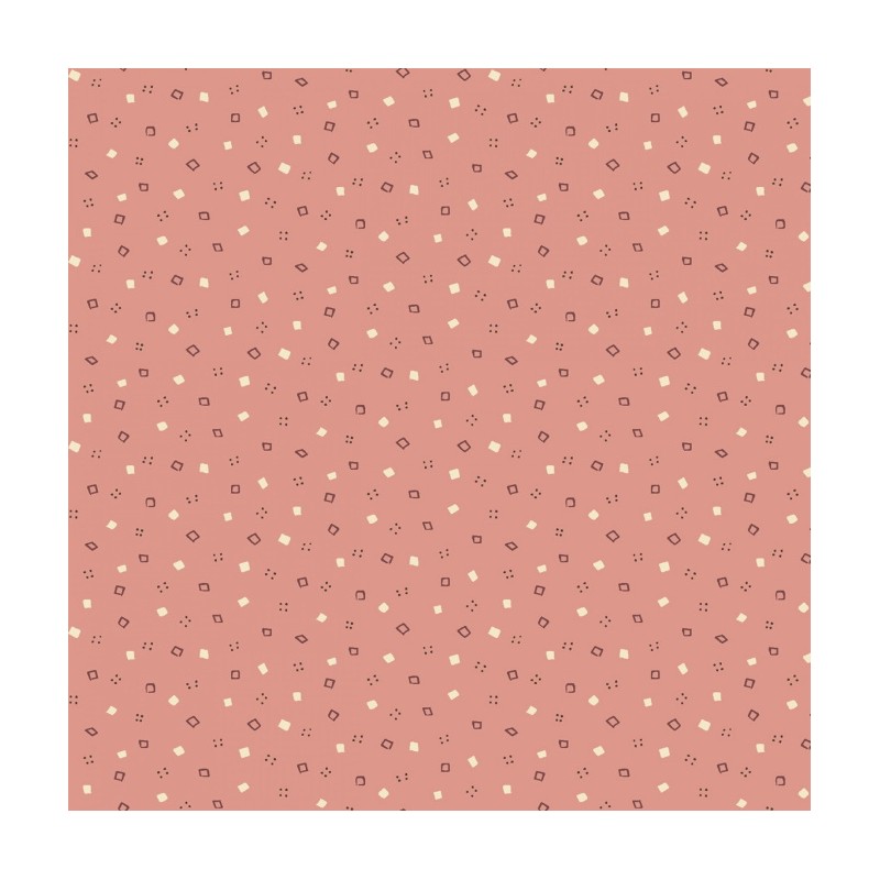 Henry Glass, Tealicious by Anni Downs - Tessuto Rosa con piccoli Quadrati e Puntini - 110cm Henry Glass - 1