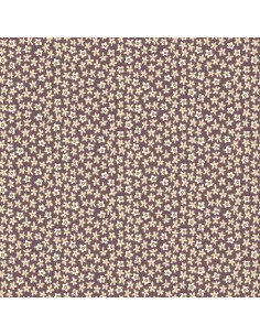 Henry Glass, Tealicious by Anni Downs - Tessuto Viola Prugna con piccole Margherite - 110cm Henry Glass - 1