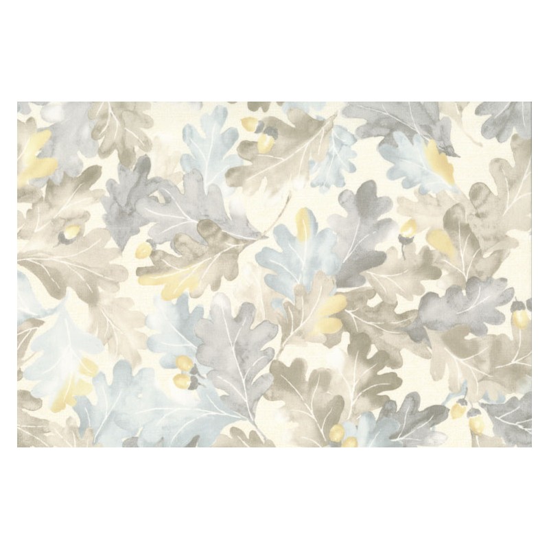 Lecien Centenary 25th by Yoko Saito, tessuto beige con foglie e ghiande Lecien Corporation - 1
