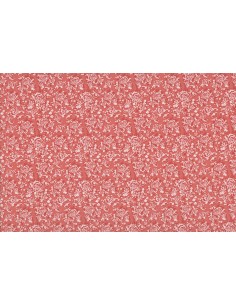 Lecien Madame Fleur by Jera Brandvig, tessuto rosso con campo di fiori Lecien Corporation - 1