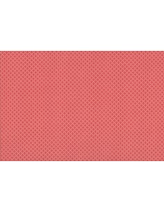 Lecien Madame Fleur by Jera Brandvig, tessuto rosso con fiori astratti e pois dorati Lecien Corporation - 1