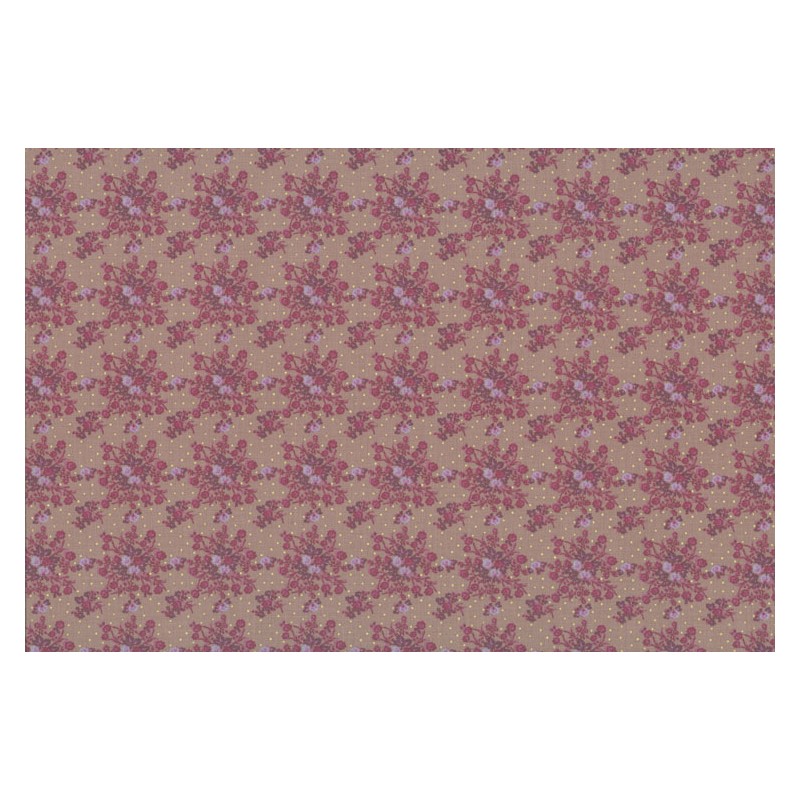Lecien Madame Fleur by Jera Brandvig, tessuto tortora con bouquet di rose e pois dorati Lecien Corporation - 1
