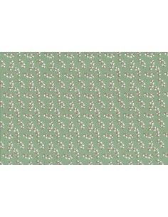 Lecien Madame Fleur by Jera Brandvig, tessuto verde acqua con rami di rose Lecien Corporation - 1