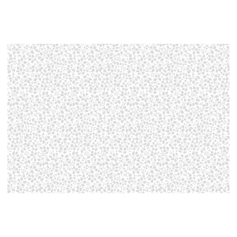 Lecien Memoire a Paris Quilting Cotton, tessuto bianco con fiori e rametti tono su tono Lecien Corporation - 1