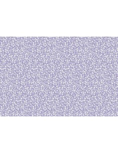 Lecien Memoire a Paris Quilting Cotton, tessuto lilla con fiori e rametti tono su tono Lecien Corporation - 1