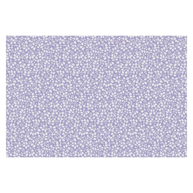 Lecien Memoire a Paris Quilting Cotton, tessuto lilla con fiori e rametti tono su tono Lecien Corporation - 1