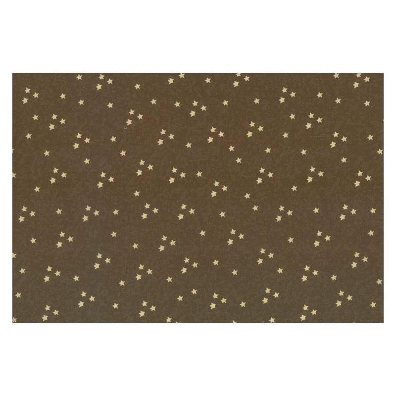 Lecien Scandinavian Christmas by Lynette Anderson - tessuto marrone con stelle Lecien Corporation - 1