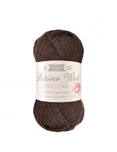Tilda Capelli per Bambole in Baby Lana Merino, Marrone Scuro 12,5 g Tilda Fabrics - 1
