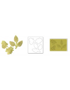 Bigz Die w/Bonus Textured Impressions - Botanical Leaves by Jen Long-Philipsen Ellison - 1