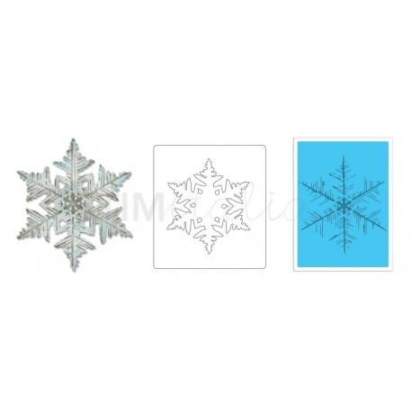 Bigz Die w/Texture Fades - Layered Snowflake Ellison - 1