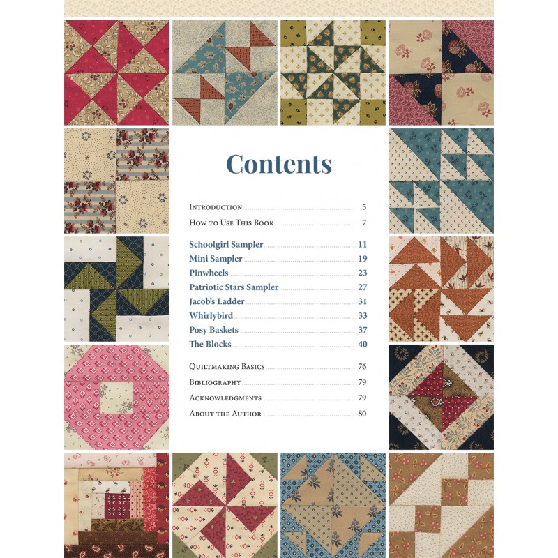 Schoolgirl Sampler - 72 Simple 4'' Blocks and 7 Charming Quilts by Kathleen Tracy Martingale - 2