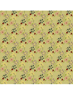 EQP Tomorrow's Heritage - Summer Meadow Sage Green, Tessuto Verde Salvia con Prato Fiorito Ellie's Quiltplace Textiles - 1