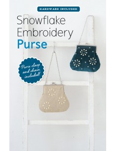 Snowflake Embroidery Purse Zakka Workshop - 1