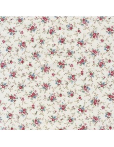 Tessuto giapponese con rose rosse su bianco - Sevenberry Flower Sojitz Fashion - 1