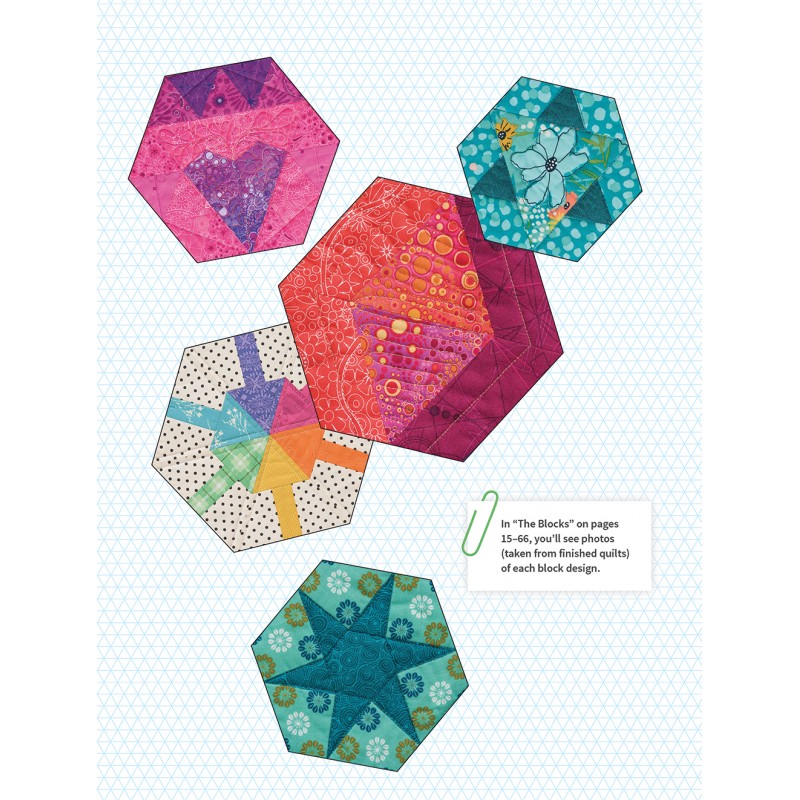 The New Hexagon 2 - 52 More Blocks to English Paper Piece - by Katja Marek Martingale - 3