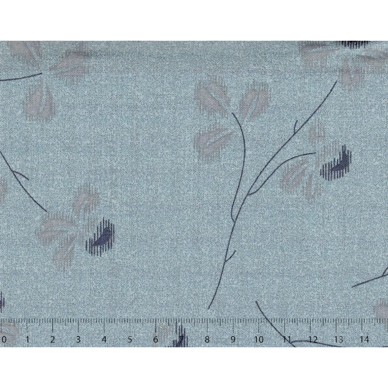 26th Centenary Collection by Yoko Saito, Tessuto Azzurro con Rami e Fiori Sojitz Fashion - 1