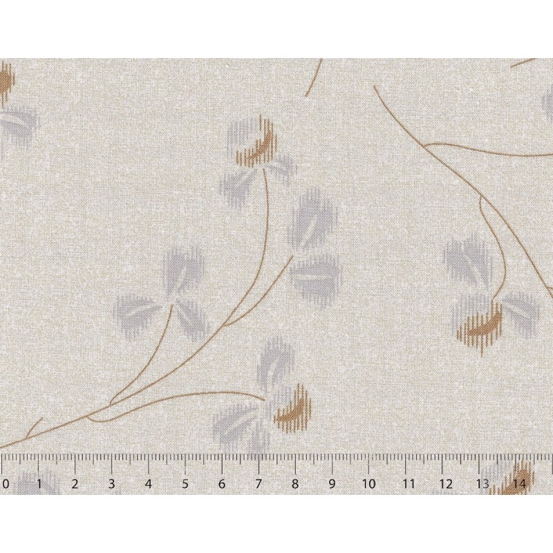 26th Centenary Collection by Yoko Saito, Tessuto Beige con Rami e Fiori Sojitz Fashion - 1