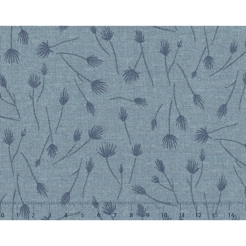 26th Centenary Collection by Yoko Saito, Tessuto Blu con Fiori Sojitz Fashion - 1