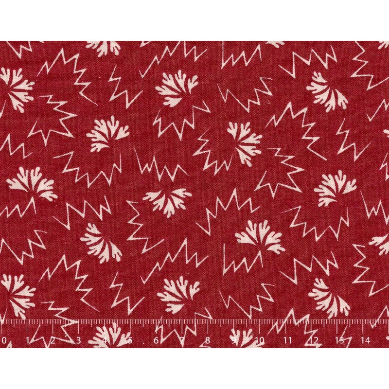26th Centenary Collection by Yoko Saito, Tessuto Rosso con Disegni Bianchi Sojitz Fashion - 1