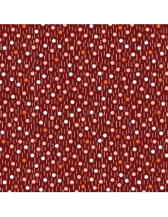 EQP New Vintage April Showers Cranberry Red, Tessuto rosso mirtillo a pois Ellie's Quiltplace Textiles - 1