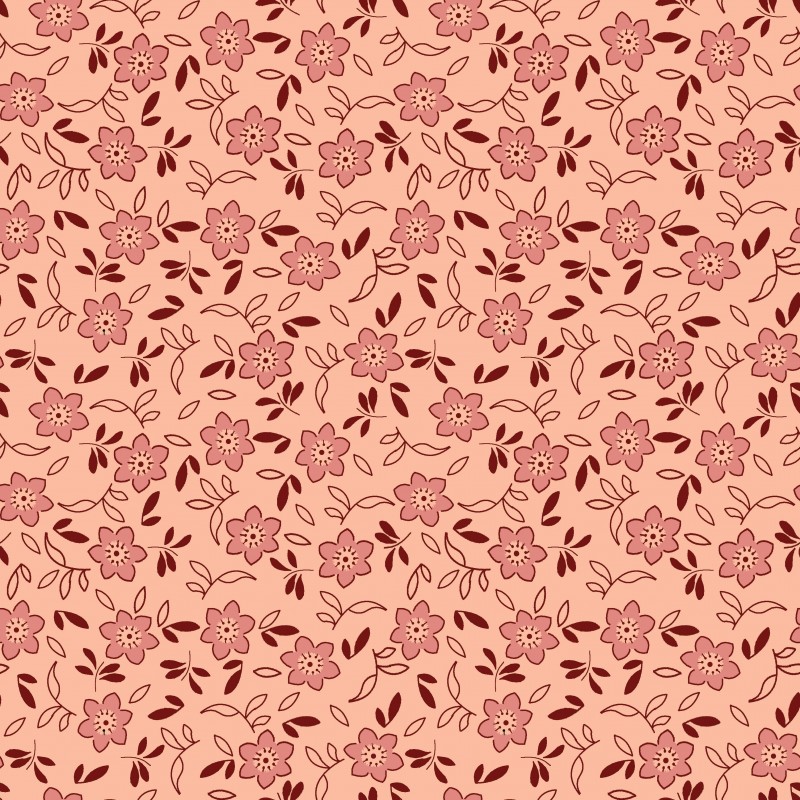 EQP New Vintage Rose-Hip Frosted Pink, Tessuto rosa pesca a fiori Ellie's Quiltplace Textiles - 1