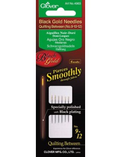 Clover, Aghi Neri Per Quilting n° 9/10/12 - 6 pz Clover - 1