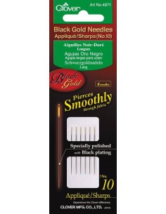 Clover, Aghi Neri Per Applique n° 10 - 6 pz Clover - 1