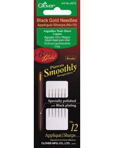 Clover, Aghi Neri Per Applique n° 12 - 6 pz Clover - 1