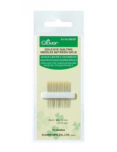 Clover, Aghi Gold Per Quilting n° 9 - 15 pz Clover - 1